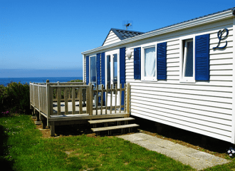 mobil-home en bord de plage