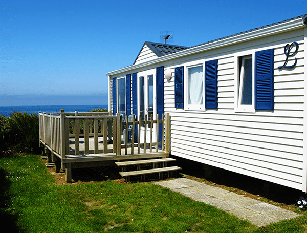 mobil-home en bord de plage